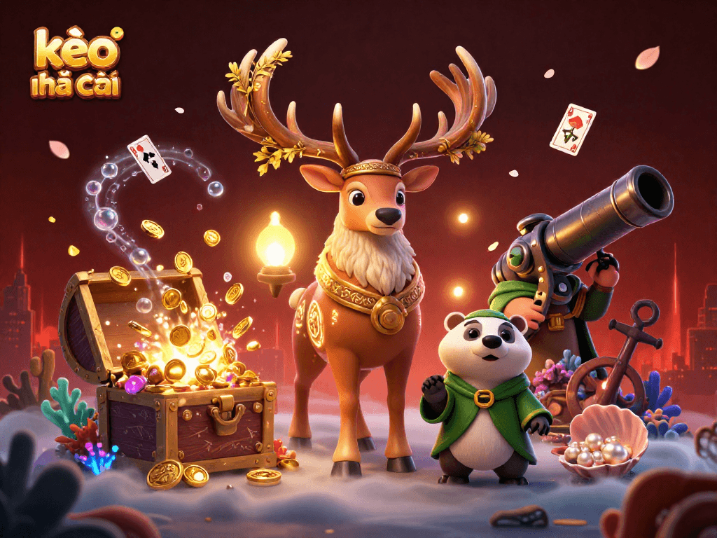 Bet on kèo nhà cái with insights from colorful gaming elements and engaging characters.