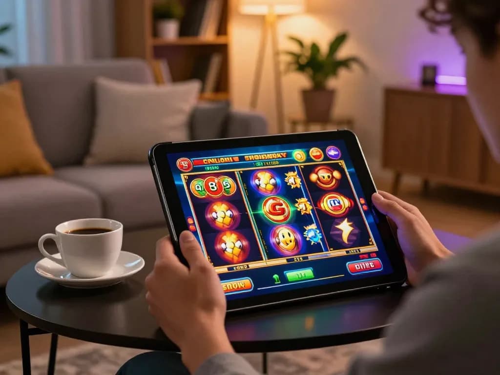 Engaging in a thrilling online slot game at GTAtogel, enhancing the gambling experience.