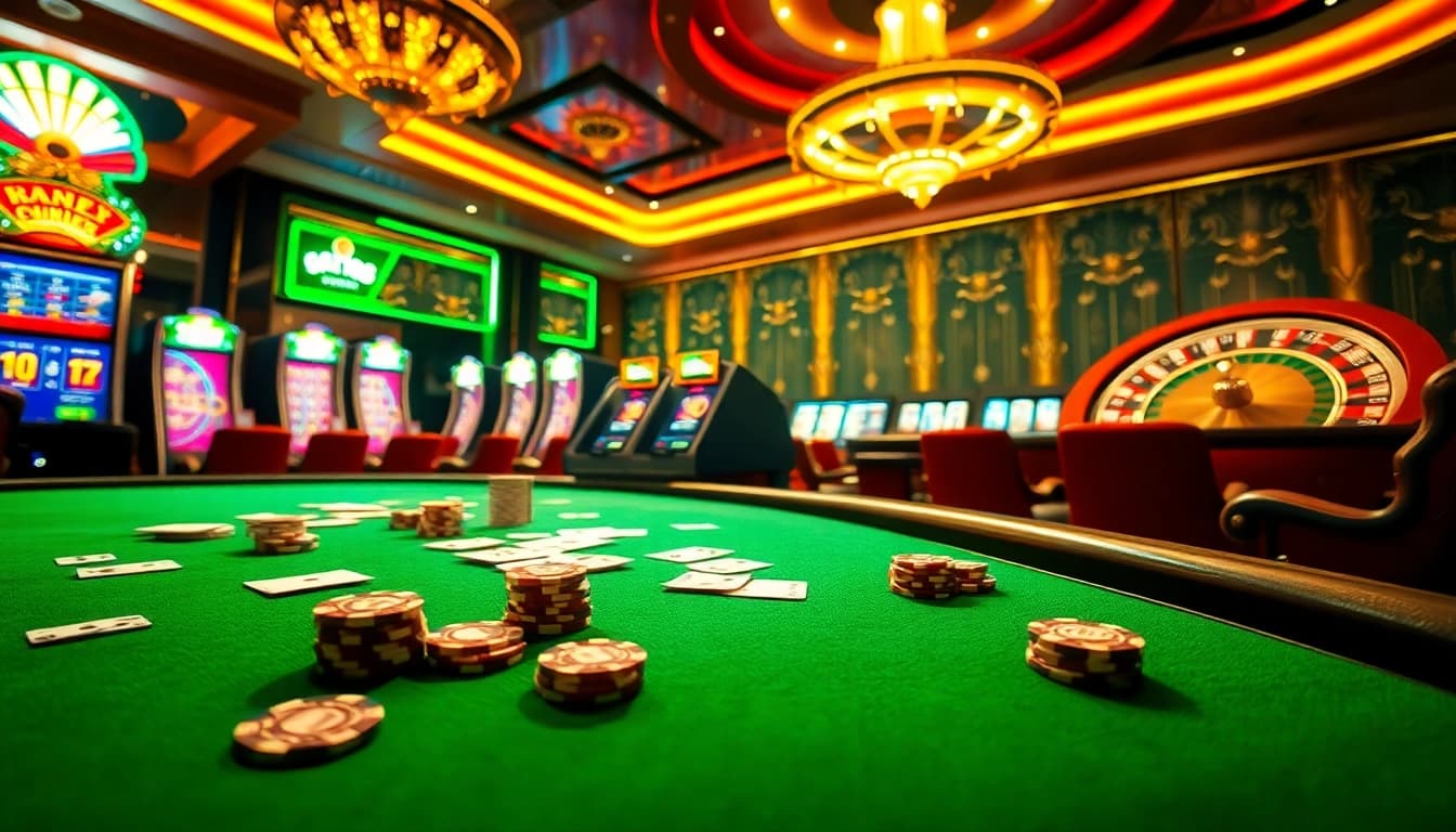Experience the thrill of free credit 918kiss while engaging in luxury casino games at vibrant gaming tables.