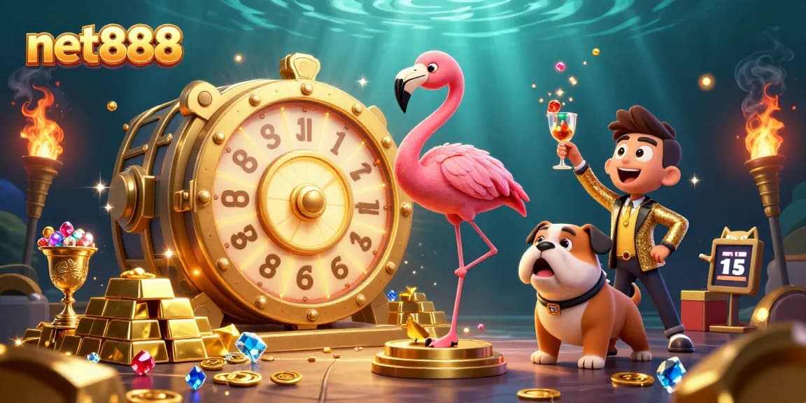 Spin the giant prize wheel with net888 for thrilling casino rewards amid shimmering treasures.