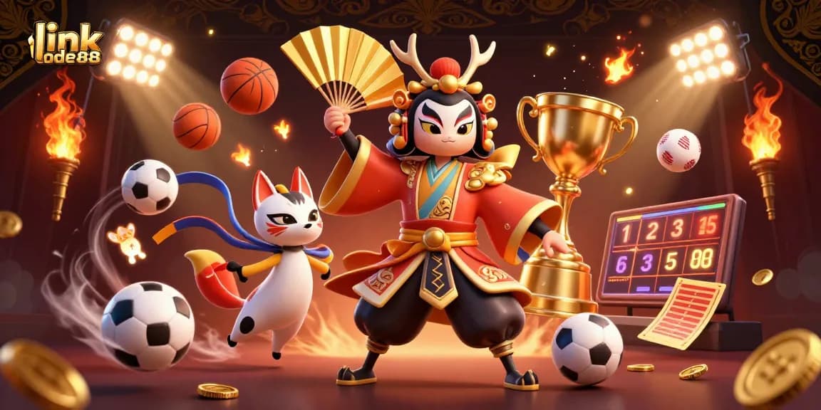 Join the excitement at link lode88 with vibrant 3D illustration showcasing a dynamic casino scene filled with action.
