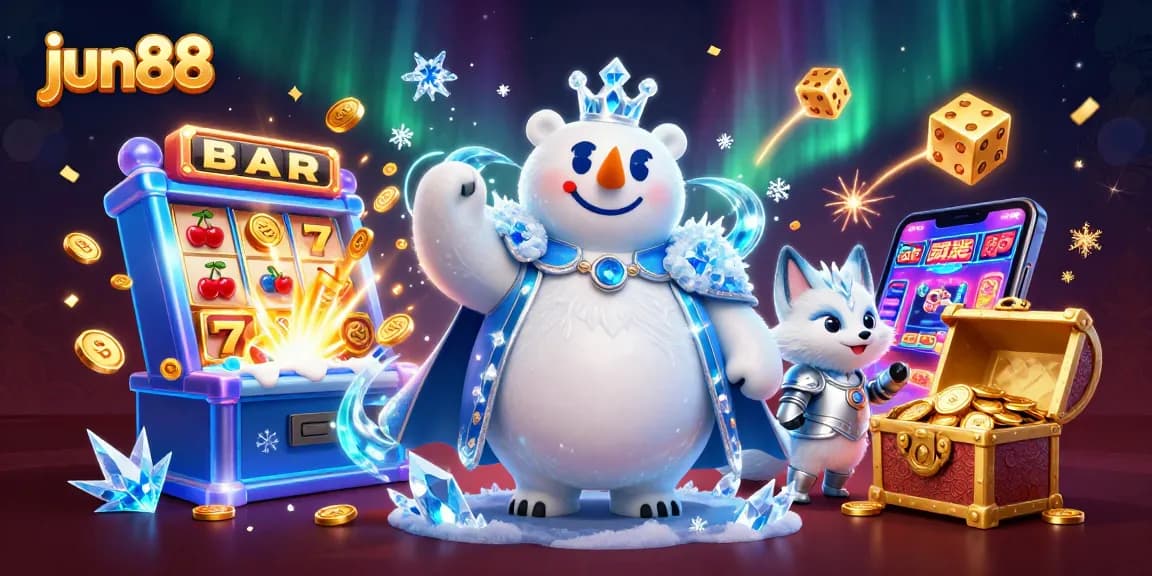 Win big with jun88 as the ice king and snow fox explore a rich casino world.