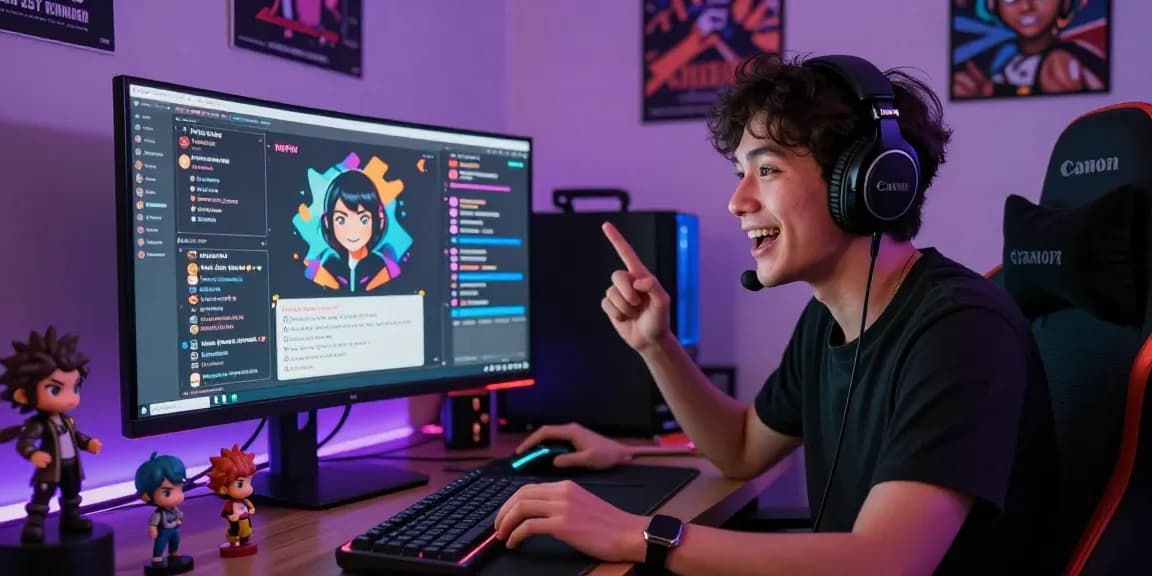 Engaging interaction with character ai nsfw in a vibrant workspace showcasing playful dialogues on a modern computer setup.