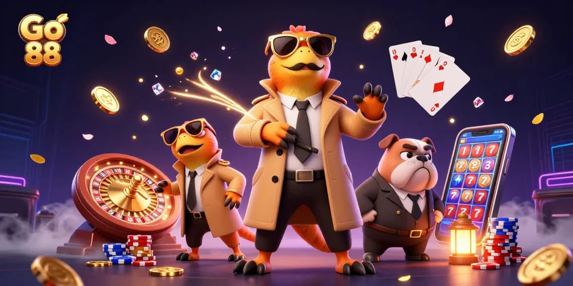 Hoạt động giải trí tại Go 88 cùng với những chú khủng long raptor và lực lượng an ninh tại sòng bạc.