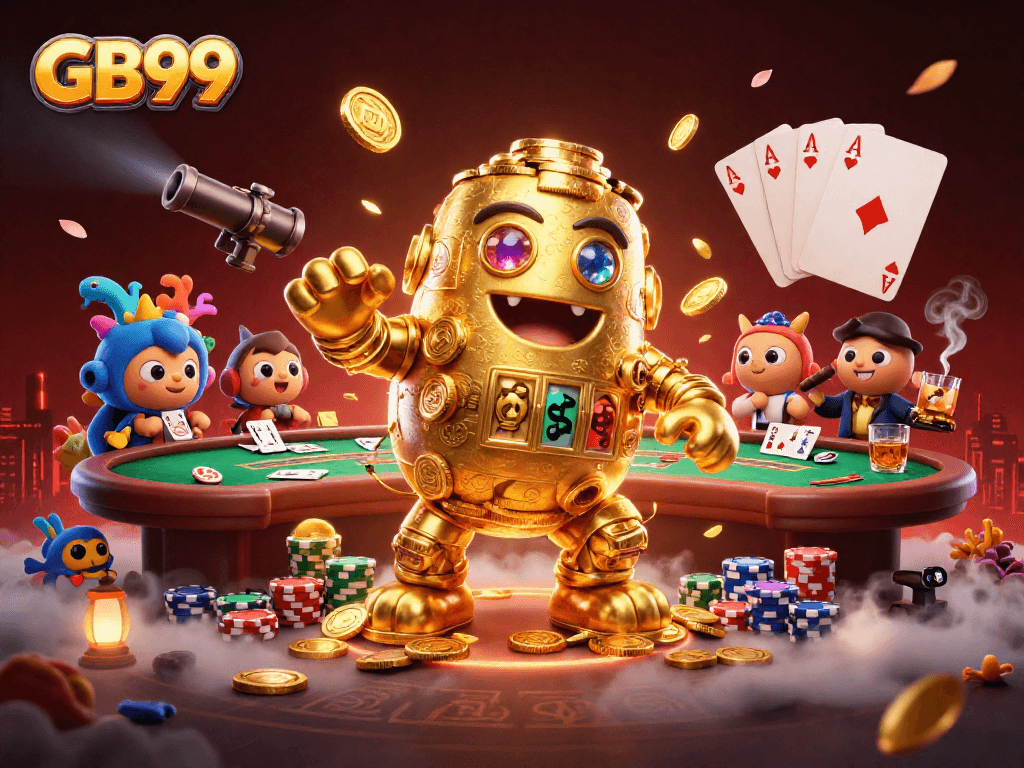 Engage in thrilling fishing games at GB99 while experiencing dynamic 3D casino illustrations.