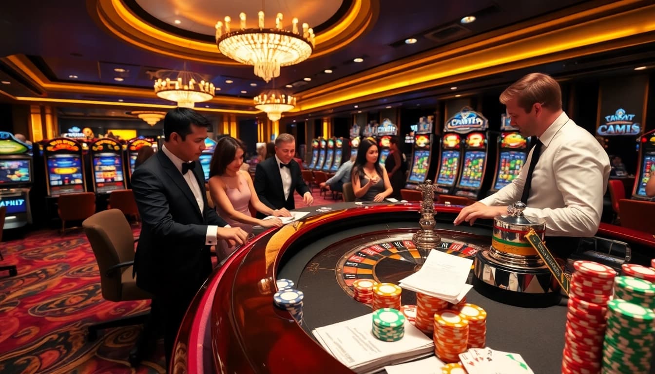 Experience the thrill of CM88 with lively casino action featuring poker chips and roulette.