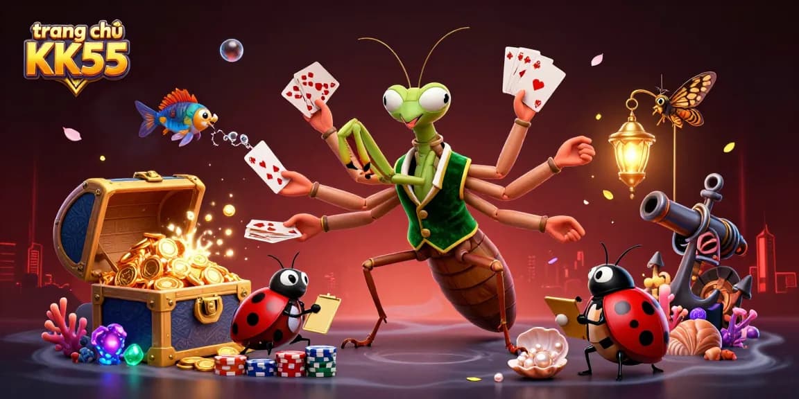 Experience the vibrant action at trang chủ KK55 with engaging casino characters and captivating elements.