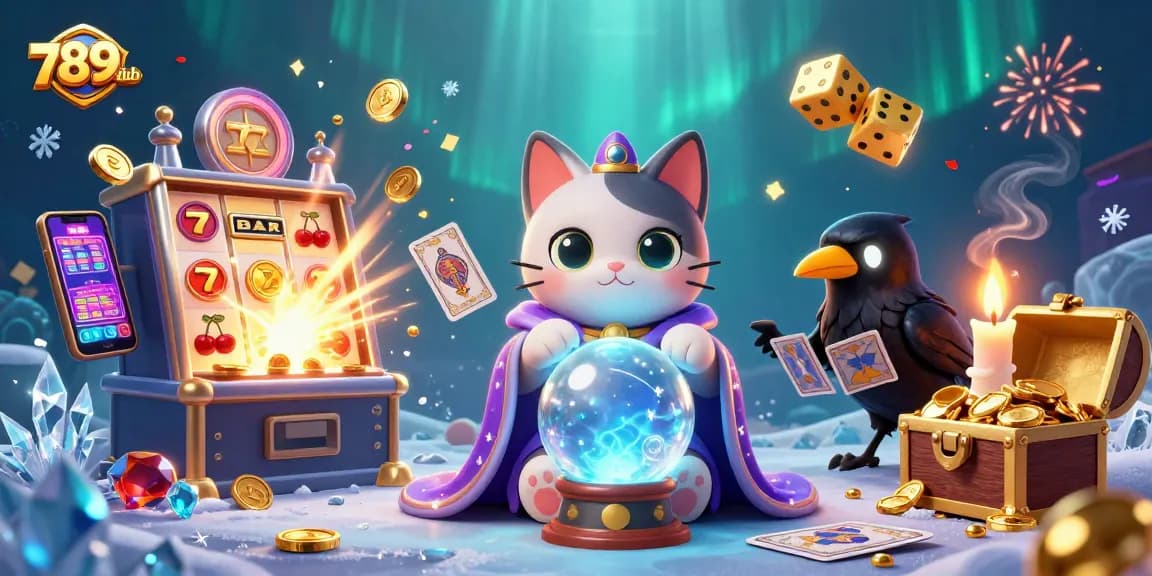 Tranh 3D đặc sắc về 789club với hình ảnh trò chơi sôi động và nhân vật kỳ bí, thể hiện không gian casino đầy màu sắc.
