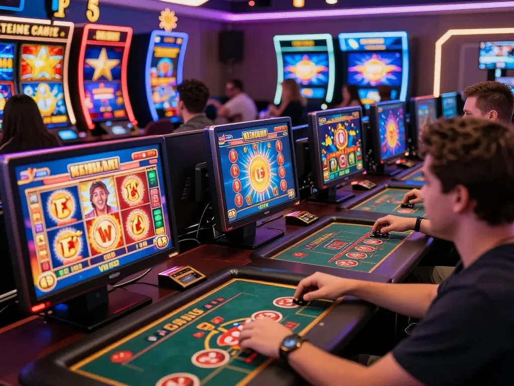 Players engaging with games on VN88's vibrant online casino platform, showcasing excitement and innovation in digital gambling.