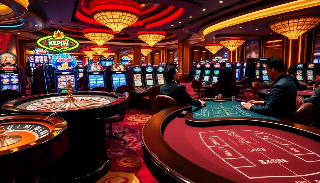 Experience high-stakes gambling at 壹發娛樂 with rich visuals of poker chips and roulette wheels.