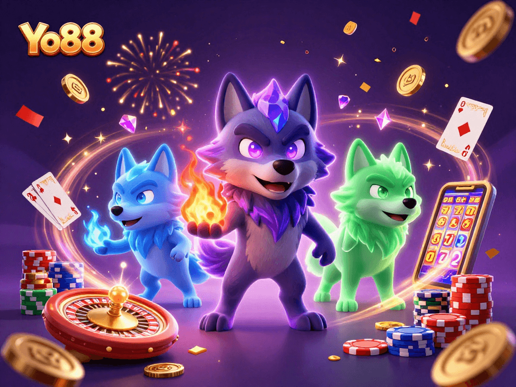 Experience thrilling gameplay at Yo88 with ghostly wolves and dynamic casino elements!