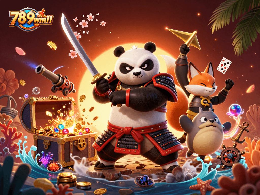 Experience thrilling action as players explore 789win11 with samurai panda, ninja fox, and mystical tanuki.
