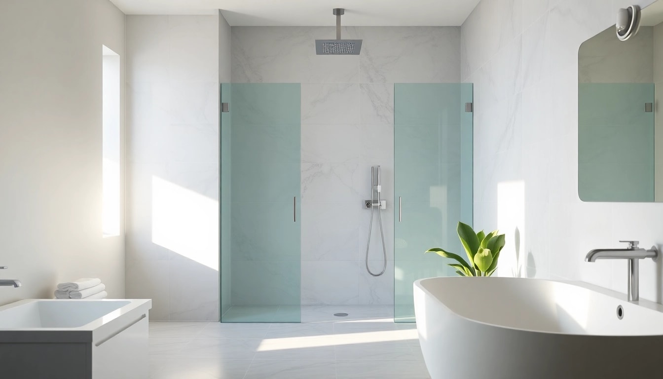 Experience elegant showers Australia with a stylish modern shower in a serene bathroom setting.