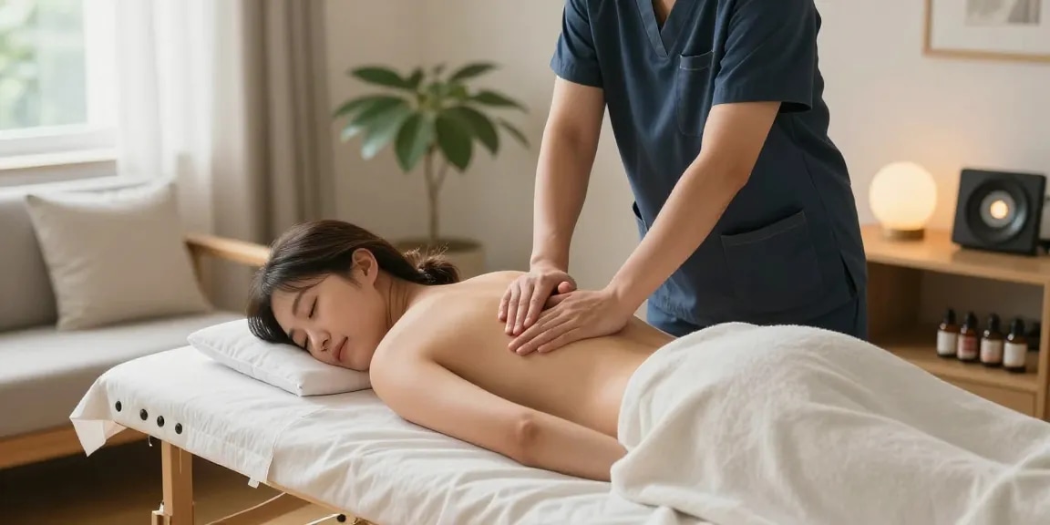 Experience premium 인덕원출장안마 in a calming home environment with soothing elements.