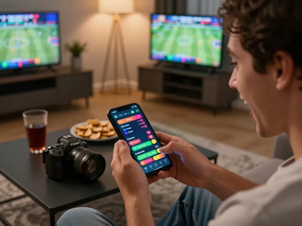 Betting on exciting sports matches with Net88 app showing live odds and scores, enhancing gambling experience.