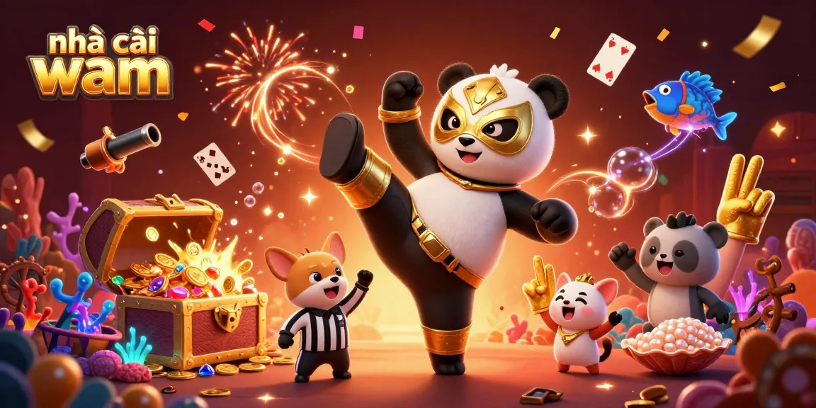 Join the fun at nhà cái vmax with an exciting wrestling-themed illustration of thrilling gambling action.