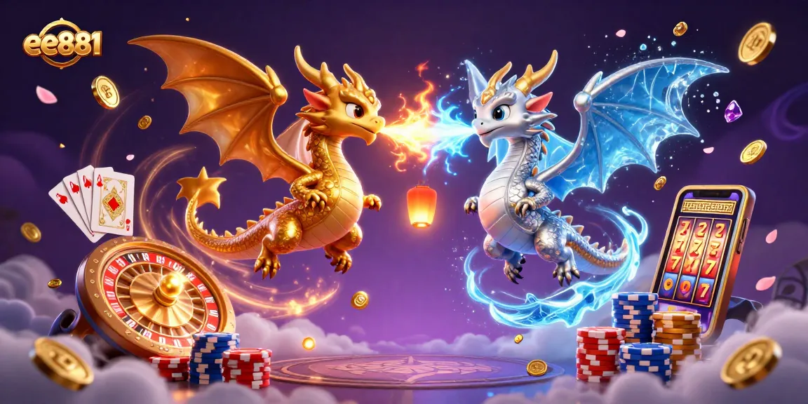 Experience thrilling gameplay at ee881 with dragons, golden coins and rich casino elements.