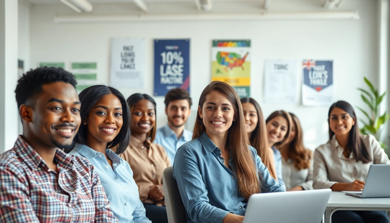 Connect with TOEIC test takers for hire during a professional video call in a bright office setting.