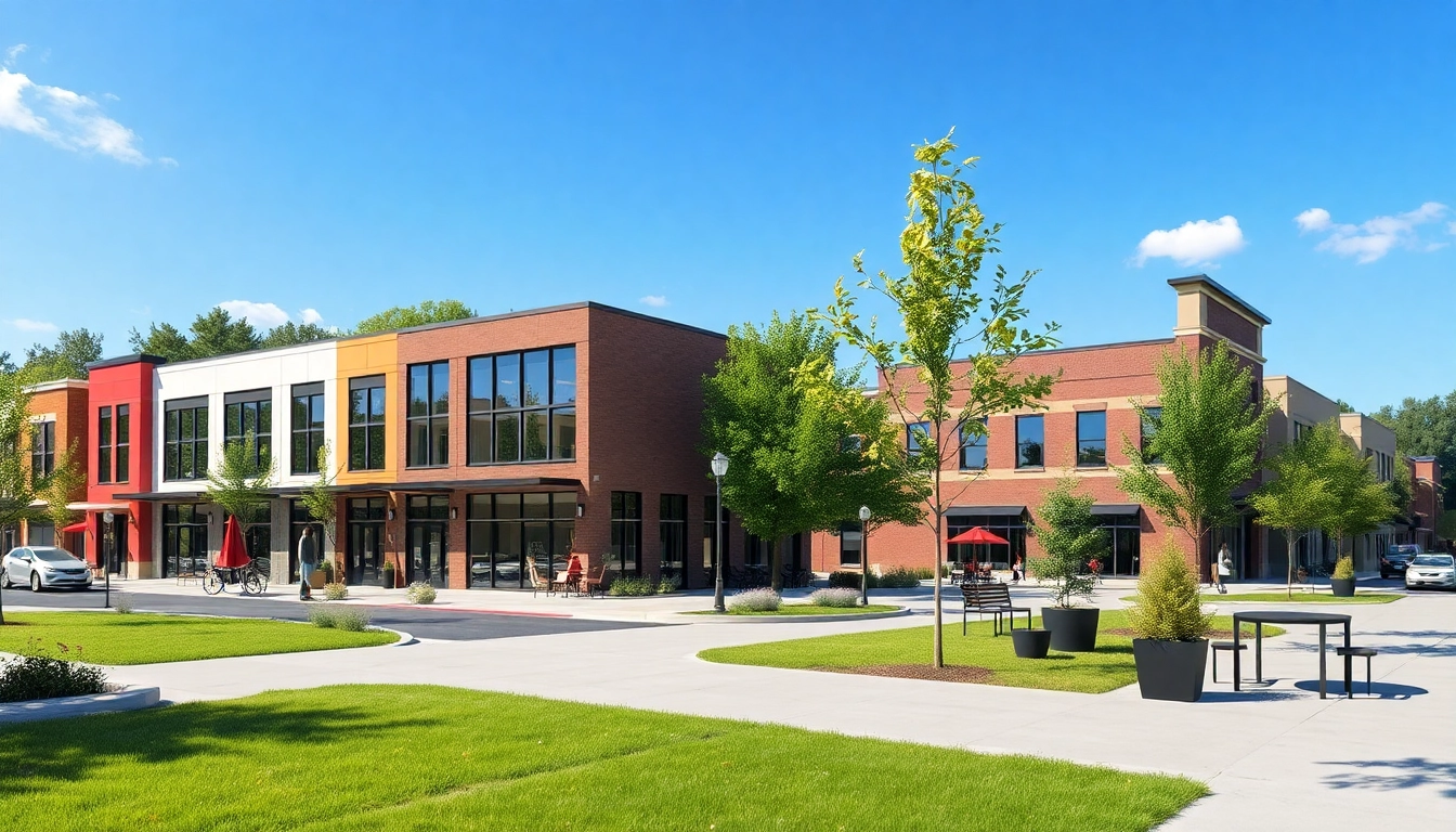 The North Main Makeover revitalizes urban architecture with bright, modern designs and green landscapes.