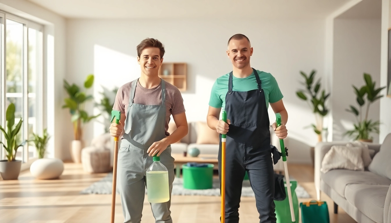 Expert cleaning services calgary team demonstrating eco-friendly practices in a modern home.