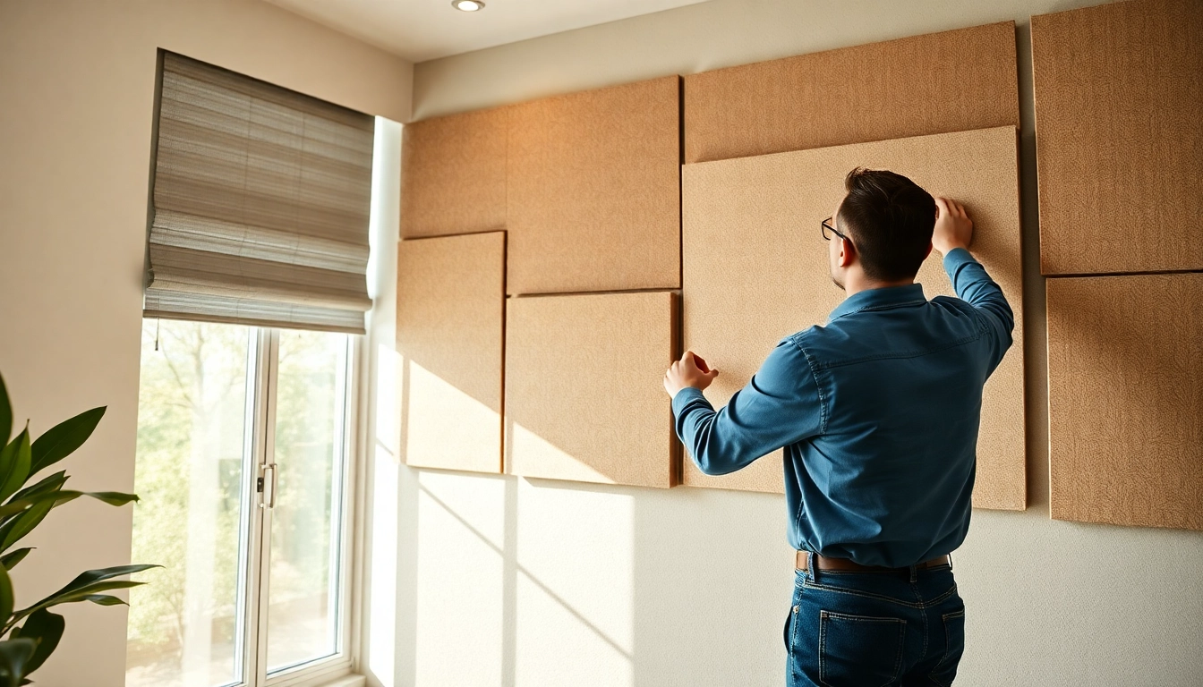 Enhancing soundproofing in a cozy home office with expert installation.