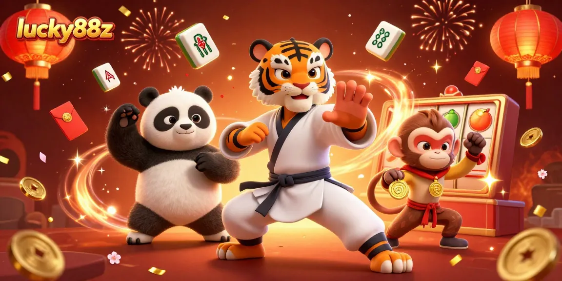 Experience the thrill of lucky88z in a vibrant casino scene with animated characters and dynamic game elements.