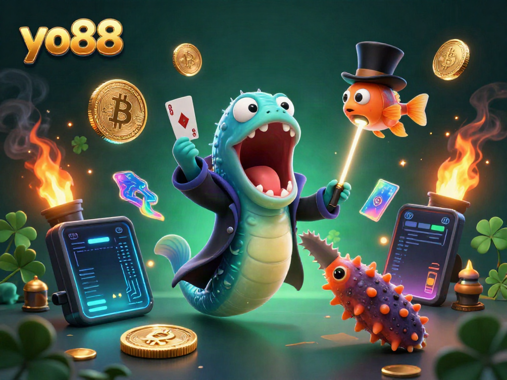 Experience the excitement of yo88 with a magical deep-sea performance featuring animated creatures and crypto elements.