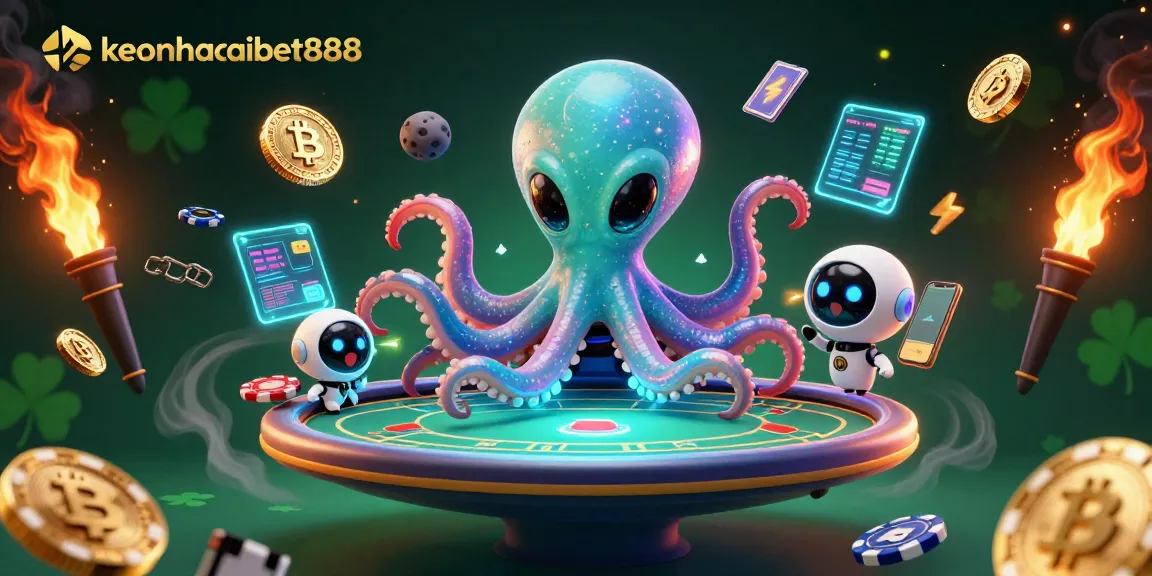 Engage in thrilling activities at keonhacaibet888 with a vibrant 3D illustration of alien poker!