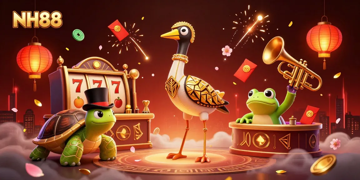 Experience the vibrant NH88 casino scene with engaging characters and dynamic game elements.