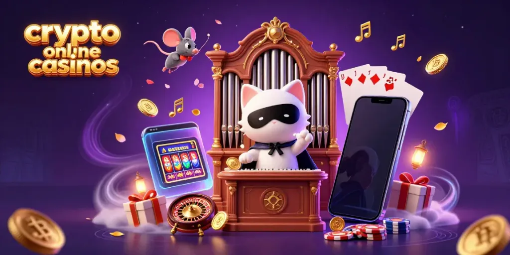 Experience the thrill of crypto online casinos with vibrant characters and engaging gaming elements.
