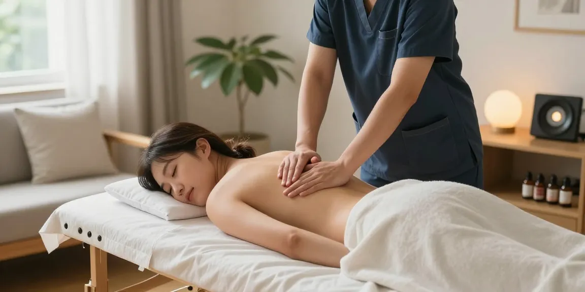 Experience premium 인덕원출장안마 in a calming home environment with soothing elements.