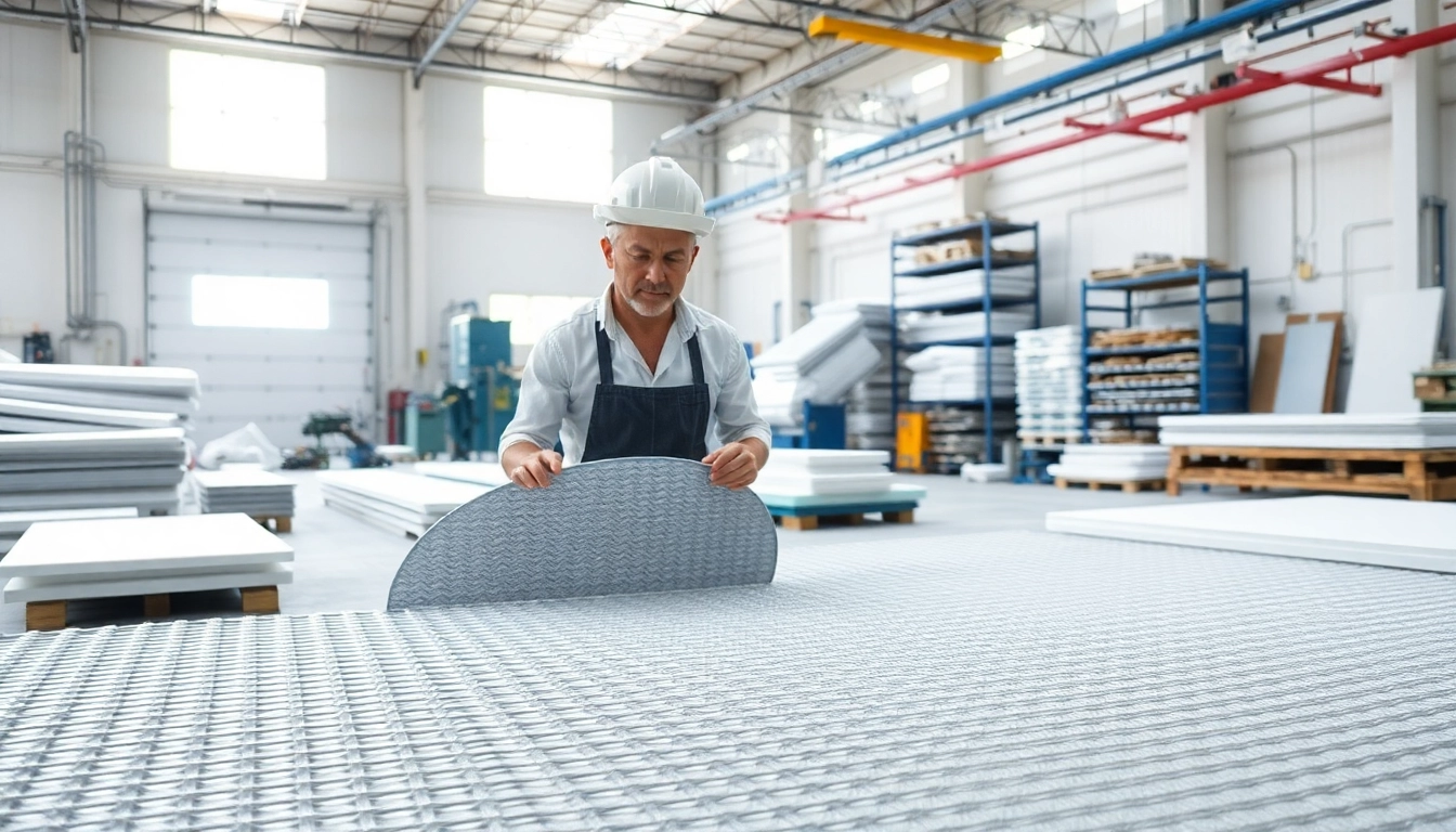 Fiberglass mat suppliers showcasing high-quality mats in a professional manufacturing space.