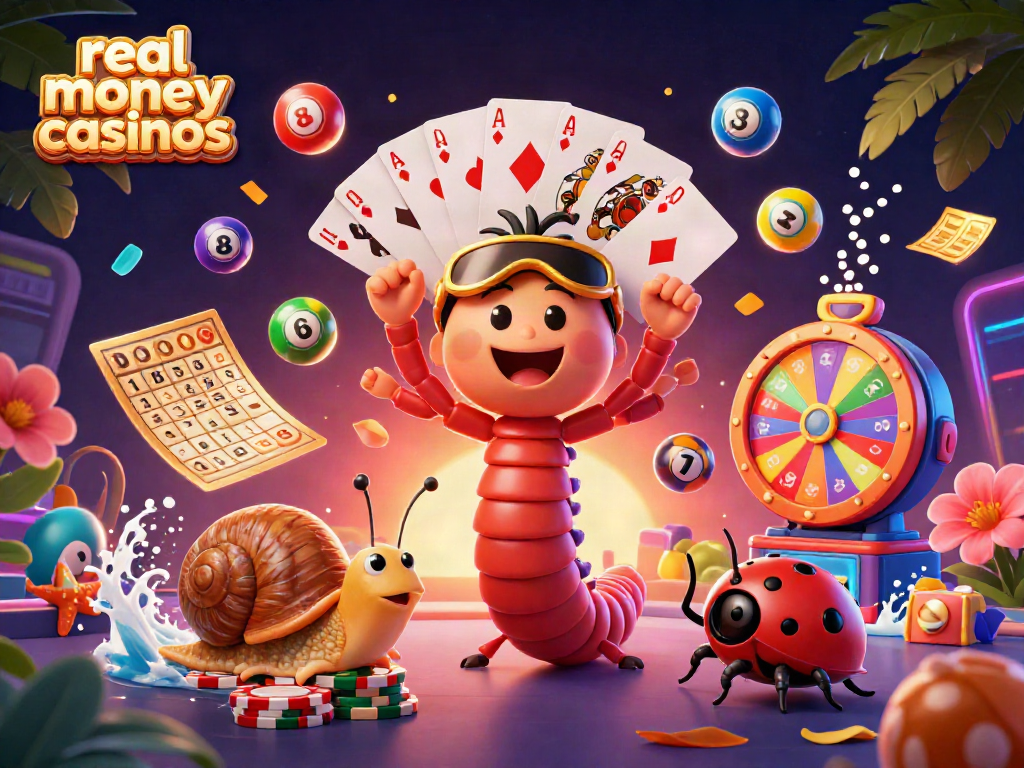 Explore thrilling real money casinos with a vibrant dealer, exciting gameplay, and dynamic game elements.