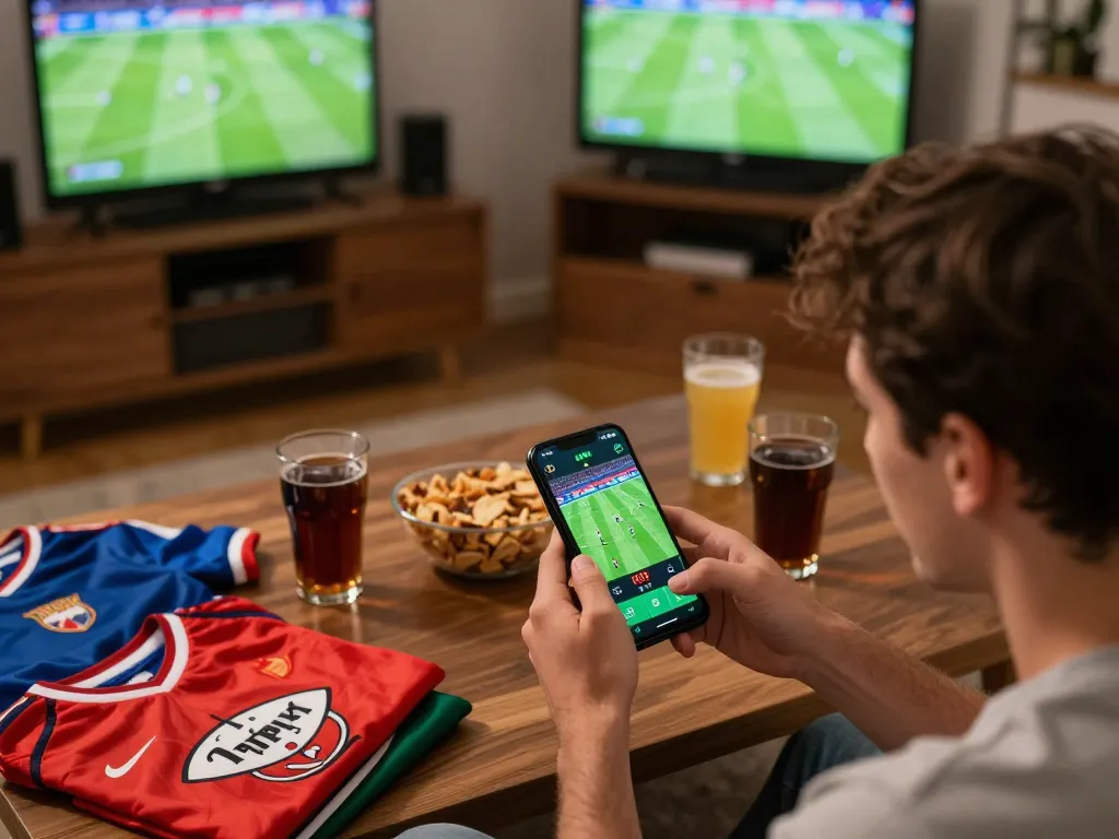SOCOLIVE sports betting action with a user placing live bets on mobile during a football match.