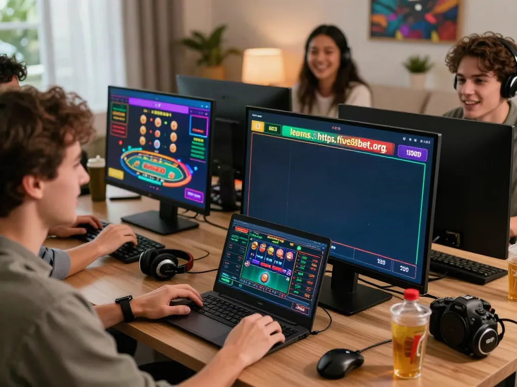 Engaged player betting online at https://five88bet.org/ in a cozy digital casino atmosphere.
