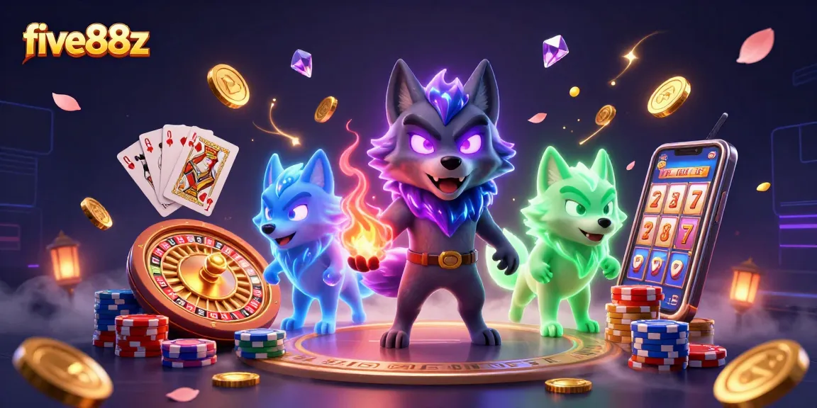 Experience thrilling wins with five88z in this vibrant casino scene filled with excitement.