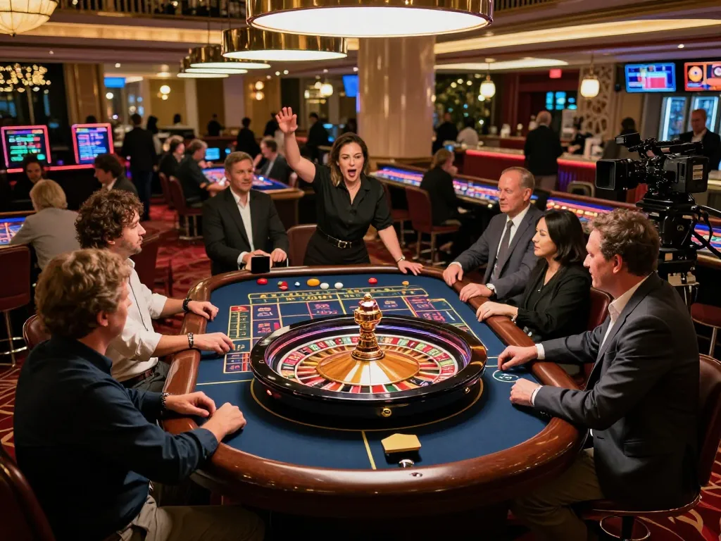 Players engaging at a roulette table at TR88 casino, showcasing excitement in a vibrant setting.