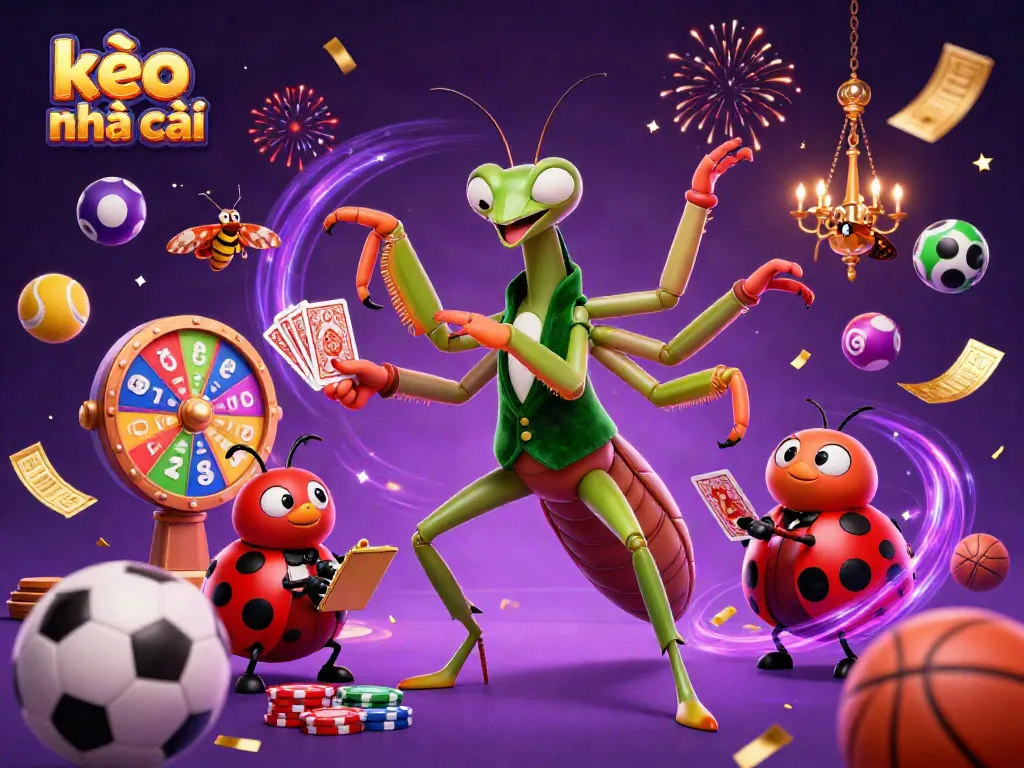 Experience thrilling kèo nhà cái action with lively characters in a vibrant casino scene.