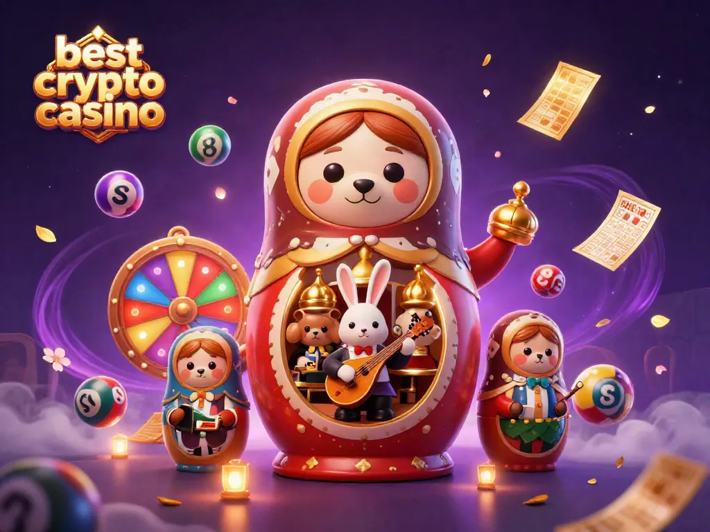 Experience excitement at the best crypto casino with buzzing lottery balls and lively dealer bears.