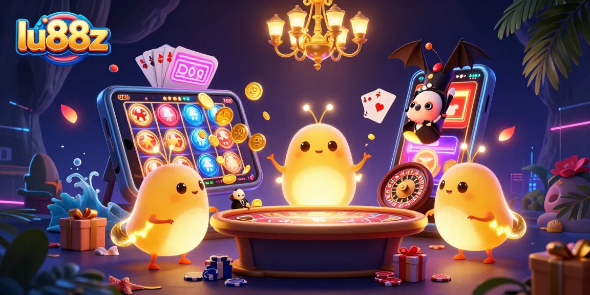 Experience vibrant gaming excitement at LU88z with lantern glowworms lighting up the casino scene.