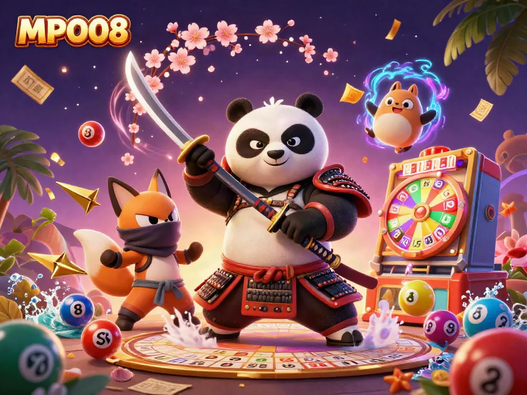 Experience thrilling gameplay on MPO08 with dynamic lottery elements and vibrant characters.