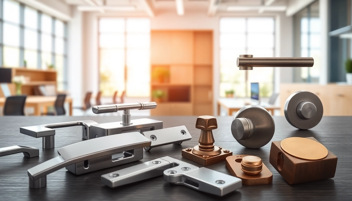 Showcasing furniture hardware manufacturers with a variety of stylish drawer pulls and elegant hinges.