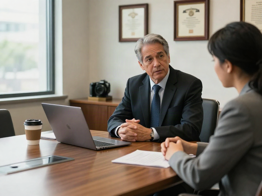 DUI in Cherokee County GA: Experienced attorney consulting client in law office.